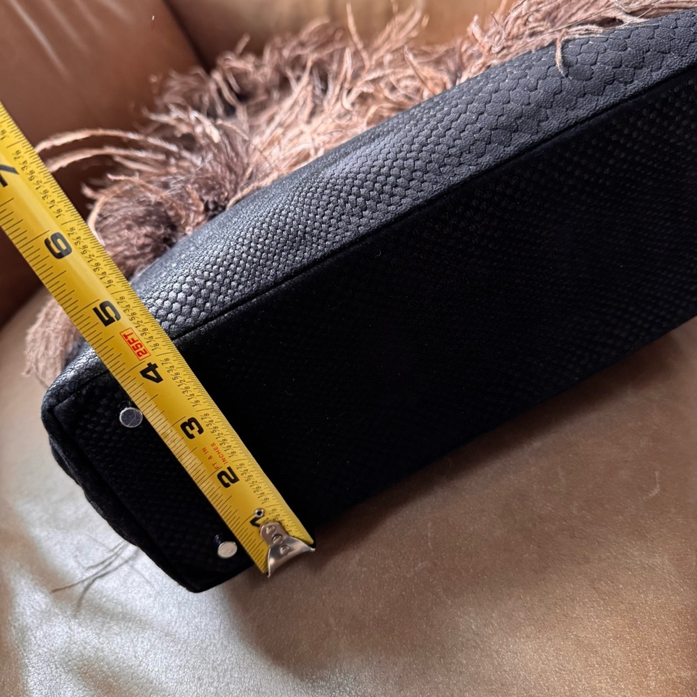 Ingrid Bruha leather fur feather leather suede black brown bag NYC Vintage - Picture 13 of 17